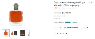 Perfume Emporio Armani Stronger With You Intensely 100ml por $1,945 en UFRA
