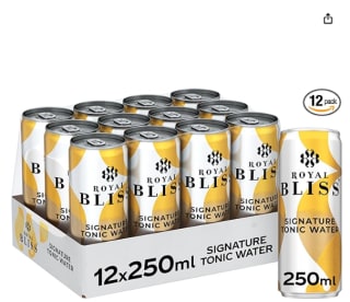 Pack de 12 Royal Bliss Signature Tonic Tónica, Lata de 250 ml por 9€