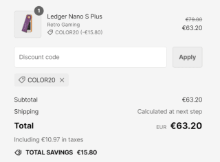 Ledger kortingscode voor 20% korting op je bestelling