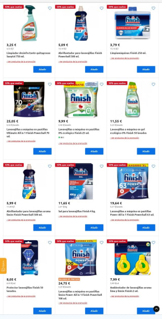 Recopilación 50% que Vuelve Droguería y Limpieza Carrefour.