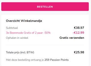 Hunkemöller beenmode 3e gratis
