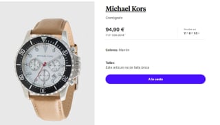 Reloj Cronografo para Hombre Michael Kors por 85.41€