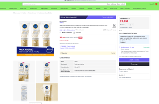 3 NIVEA Luminous 630 Fluido Solar Antimanchas FP50 40ml por solo 27,15€