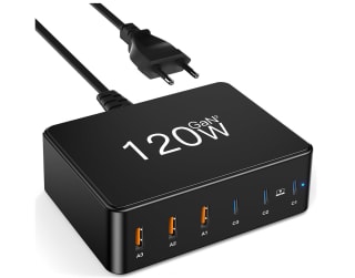 Cargador rápido 120W GAN 3 USB-C y 3 USB-A por solo 23,99€