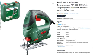 Bosch decoupeerzaag PST 650 500W voor €39,99 bij Amazon