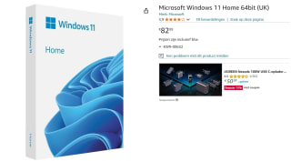 Microsoft Windows 11 Home - Engels - DVD voor €82,99 bij Amazon