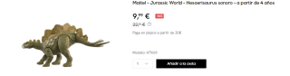 Jurassic World - Hesoerisaurus sonoro de Mattel por 9.99€