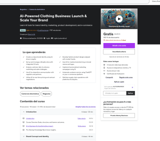 Negocio de ropa impulsado por IA: lance y amplíe su marca Gratis con Udemy