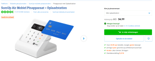 SumUp Air - Mobiele Pinautomaat - Oplaadstation Bundel voor €34,99 bij Coolblue