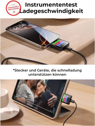 LISEN 60 W USB C-kabels, [4-delige set, 0,5 m, 1 m, 1 m, 2 m), voor €4,99 bij Amazon