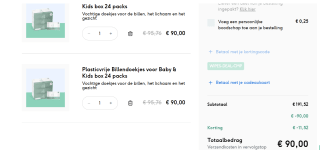 Naïf Plasticvrije Billendoekjes box 24 packs 1+1 gratis