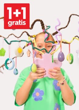 1+1 gratis op paasdecoratie en paastakversiering bij HEMA