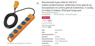 Brennenstuhl Super-Solid SL 544 D FI Outdoor Stekkerdoos