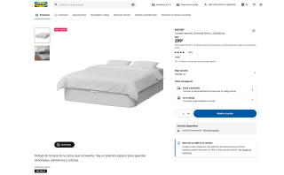 KVITSÖY Canapé tapizado Bomstad blanco 135x190 cm por solo 299€