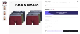 Pack 6 Boxer Mod Trunks marca Jack & Jones por 19,12€