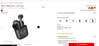 Fresh 'n Rebel Twins 3+ Tip - True Wireless In-ear headphones voor €26,40 bij de Mediamarkt