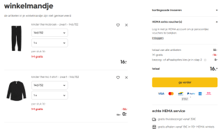 1+1 gratis op thermokledij bij HEMA