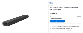 Barra de Sonido Citation Multibeam 700 por $5,498 | Cupón Walmart