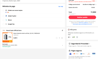 Powerbank Xiaomi 22,5W 10.000mAh por solo 11€