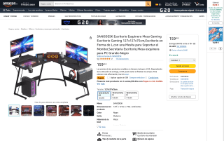 SANODESK Escritorio Esquinero por 109,99€