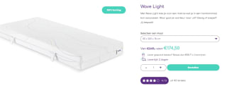 50% korting op de Wave Light matras M line