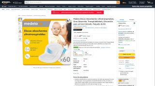 Medela Discos Absorbentes Paquete de 60 por 4,90€