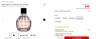 Diverse parfums voor €17 bij de Mediamarkt