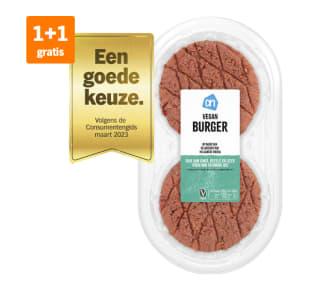 AH Vegan burger 180 g 1+1 gratis bij de AH