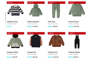 50% korting op de outlet op Kinderkleding bij Partytime