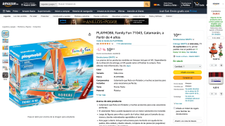 PLAYMOBIL Family Fun 71043 Catamarán por 10,80€
