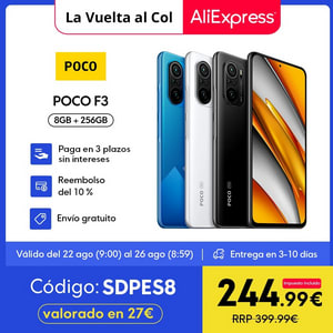 POCO F3 5G versión Global 8GB 256GB por 244,99€