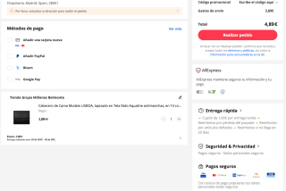 Cabecero de cama Modelo LISBOA tapizado en Tela Nido Aqualine antimanchas por solo 1€