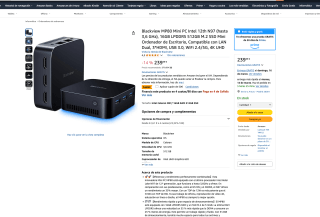 Blackview MP80 Mini PC Intel 12th N97 16GB/512GB por solo 189,99€