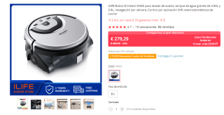 Robot aspiradora Shinebot by Ilife W455 por 226€