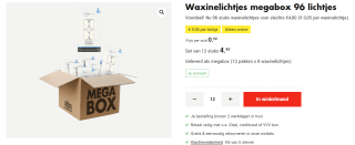 € 0,05 per waxinelichtje bij Wibra