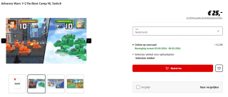Advance Wars: 1+2 Re-Boot Camp voor Nintendo Switch voor €25 bij Mediamarkt