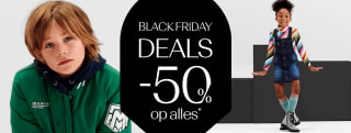 50% korting op alle Black Friday Deals bij Kleertjes.com + €10 extra korting