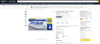 Sabonete Protex Limpeza Profunda de 85g com 2 pacotes de 6 unidades Cada - R$ 35,82