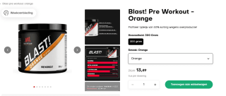 Xxl nutrition blast pre workout orange 300GR voor €13,49 bij XXL Nutrition