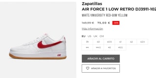 Zapatillas Nike Air force 1 retro por 75€