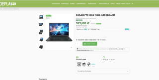 Portátil Gigabyte G6X 2024 9KG-43ES854SD 16" WUXGA por solo 929€