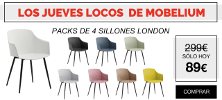 Pack de 4 sillones London por 89€