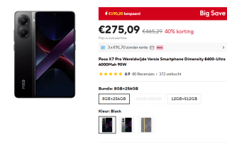 Xiaomi Poco X7 Pro 5G 8GB/256GB voor €275,09 bij Aliexpress