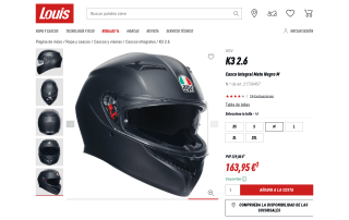 Casco integral AGV K3 2.6 negro por 163,95€