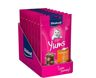 Aperitivos para gatos con pollo y hierbas paquete de 9 por solo 7,57€