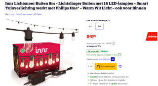 Innr Outdoor Light String Voordeelset 8 Meter + 4 Meter voor €85 bij Bol.com