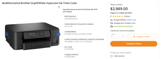 Multifuncional Brother DCPT530DW por $2,989 | Pedidos