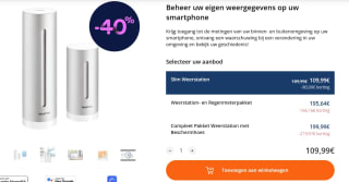 Netatmo slimme weerstation voor €109,99 bij Netatmo