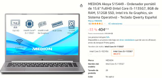 Medion Akoya S15449 laptop voor €404,31 bij Amazon