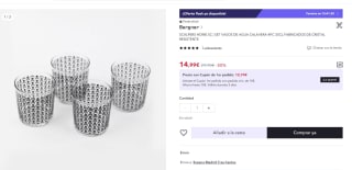 Juego de 4 Vasos de 350 ml diseño calaveras SCALPERS HOME por 14,99€ (7,50€ nuevo usuario)